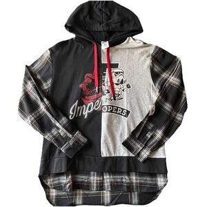 Darth Vader and Stormtroopers Star Wars Black Hoodie Mens Medium Disney Park NWT